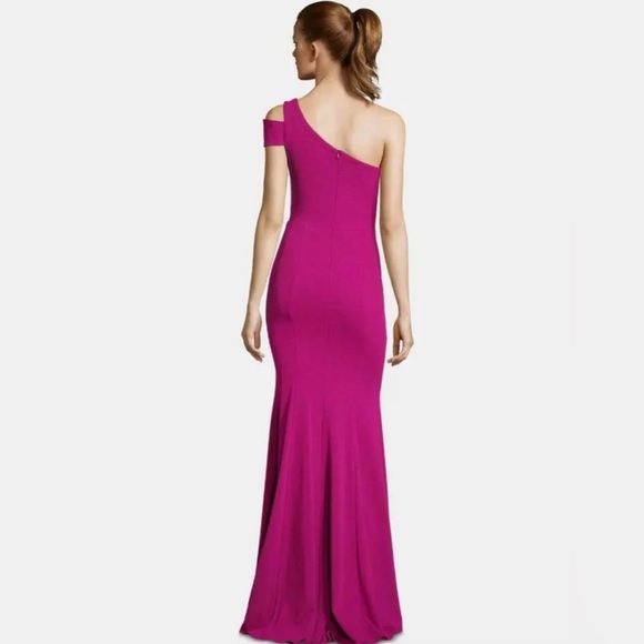 Betsy & Adam One Shoulder Gown - Picture 2 of 4